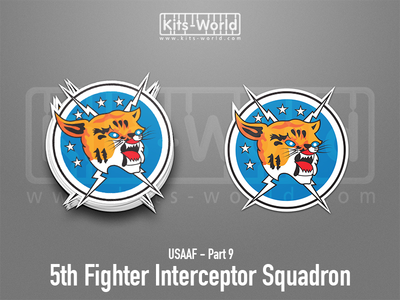 Kitsworld SAV Sticker - USAAF - 5th Fighter Interceptor Squadron Height: 100 mm 
